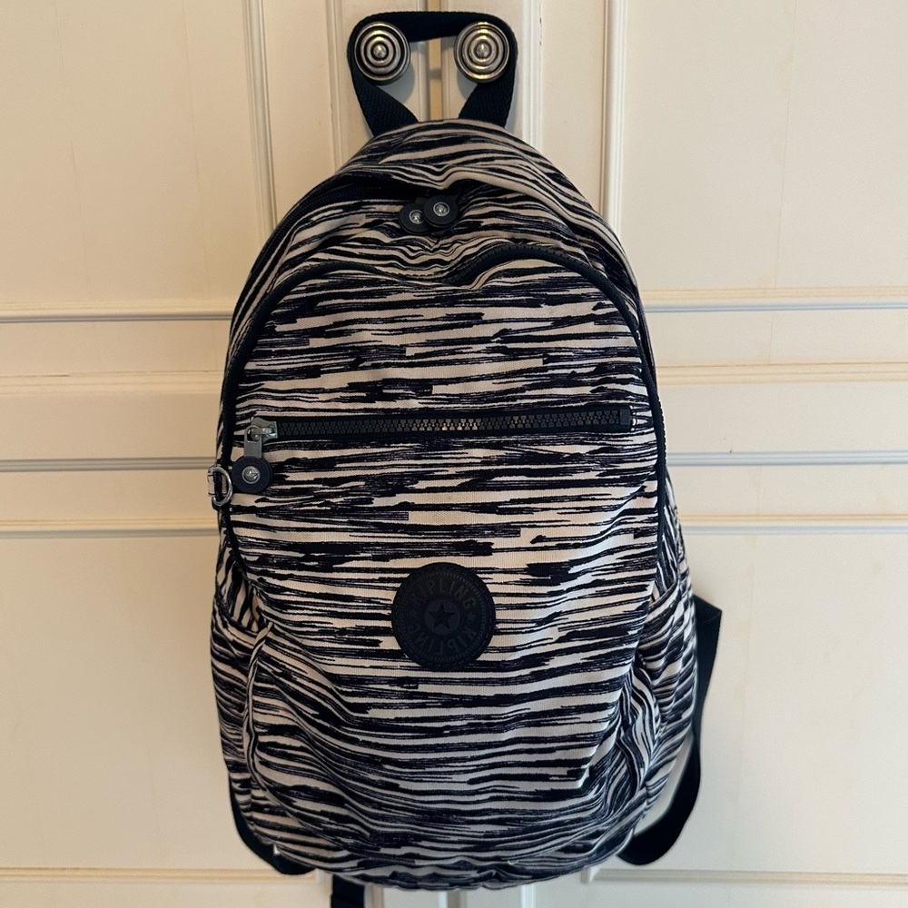 Kipling Scribble Lines Blue Challenger Backpack - image 2